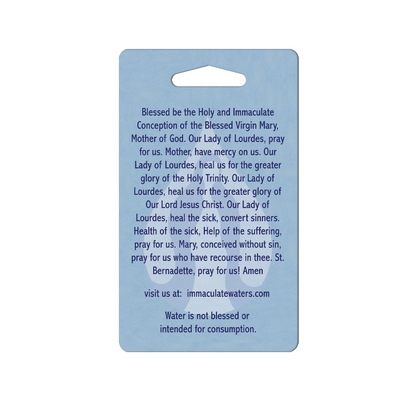 Immaculate Waters Lourdes Grotto Water Prayer Card
